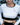 Sexy Midriff Long Sleeved with Thumb Loops - White with Black Trim image 2
